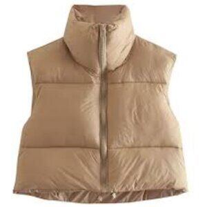 Tan Puffer Vest